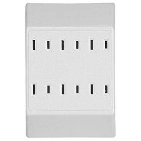 Tap Duplex To 6outlet Ground Ivory