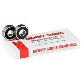 Bones Bearings Swiss Skate Bearings (8mm, 16-Pack)