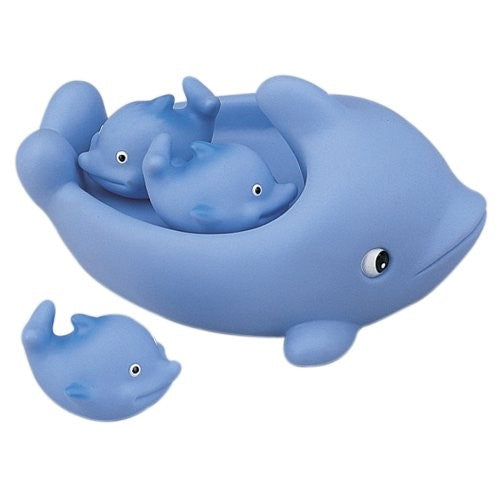 Playmaker Toys Dolphin Floatie Family Soft Bath Toy