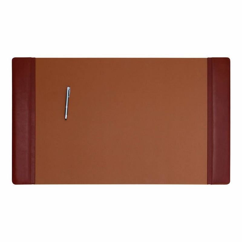 Dacasso Mocha Leather 34 by 20-Inch Desk Pad with Side Rails
