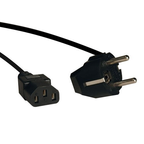 Tripp Lite 2 Prong European Computer Power Cord, 10A (IEC-320-C13 to SCHUKO CEE 7/7) 6-ft.(P054-006)