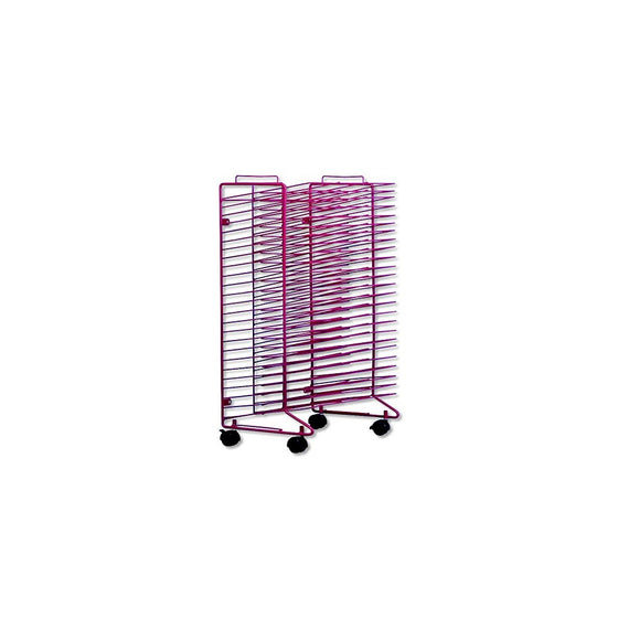 Sax Stack-a- Rack Drying Rack, 30 x 21 x 17 inches, Metal, Red, Powder Coated, 4 Wheel