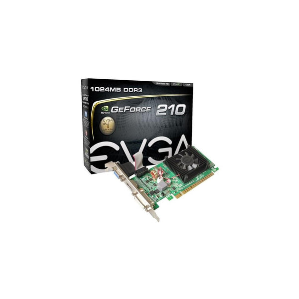 EVGA GeForce 210 1024 MB DDR3 PCI Express 2.0 DVI/HDMI/VGA Graphics Card, 01G-P3-1312-LR