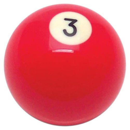 American Shifter 96048 Solid Red 3 Ball Billiard Pool Shift Knob