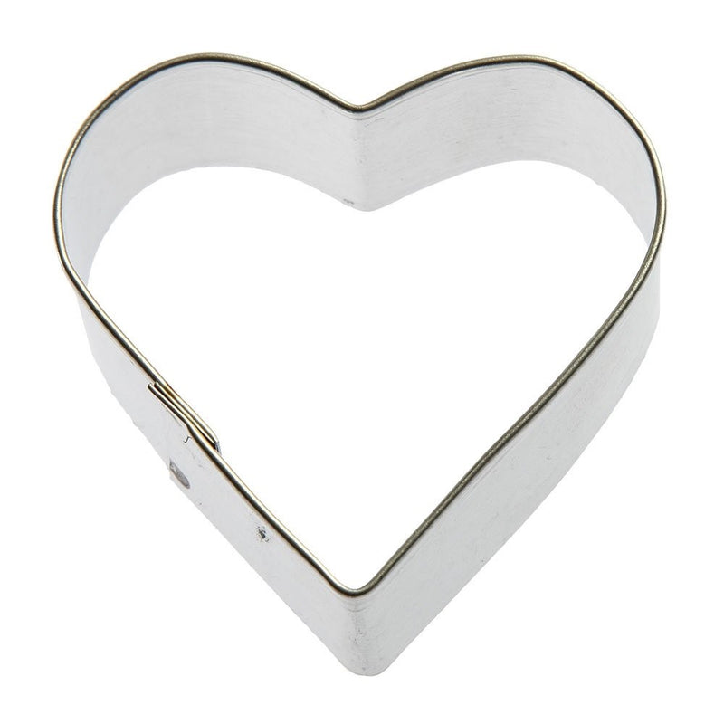 Foose Heart Cookie Cutter 2.25 in - Made of Tin - B949 - 2.25 in - Color Silver
