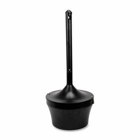 Genuine Joe GJO58891 Galvanized Steel Capped Tube Smoking Receptacle, 4.25 gallon Capacity, Black