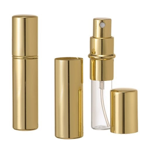 Gold Refillable Travel Size Perfume Bottle Spray, 12ml .41oz