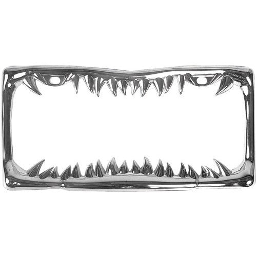 Custom Accessories 92717 Chrome Jaws Metal License Plate Frame