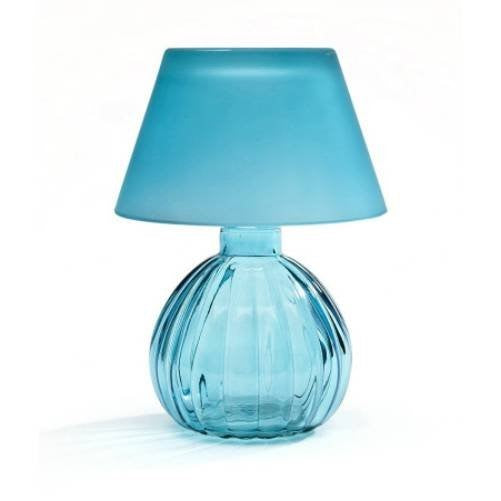 Studio Home Turquoise Glass Votive Lamp with Shade