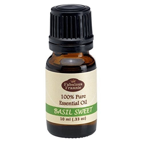 Basil Sweet 100% Pure, Undiluted Essential Oil Therapeutic Grade - 10 ml. Great for Aromatherapy!