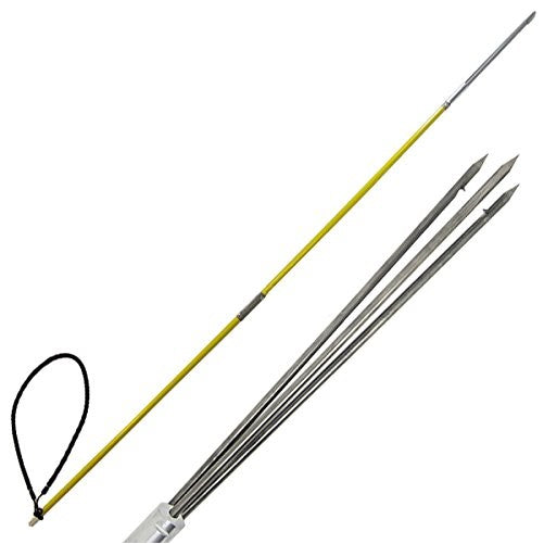 Scuba Choice 7' Travel Spearfishing Two-Piece Fiber Glass Pole Spear 3 Prong Barb Paralyzer Tip