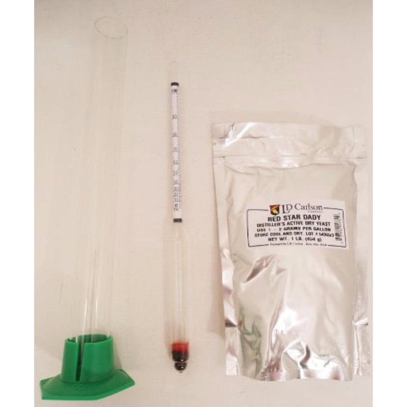 Proof And Tralle Hydrometer With 12" Glass Test Jar With Distiller's Active Dry Yeast (1 Lb.)