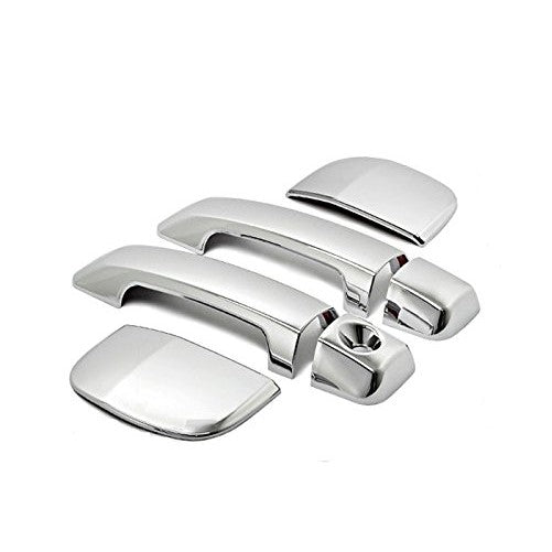 MaxMate Fits 07-13 Toyota Tundra Double Cab Chrome 2 Doors Handle Cover W/O Passenger Side Keyhole And 2 Doors For Rear Side Door