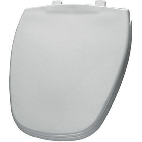 Bemia|#Bemis 1240200 000 Round Closed Front Plastic Toilet Seat with Cover, White,