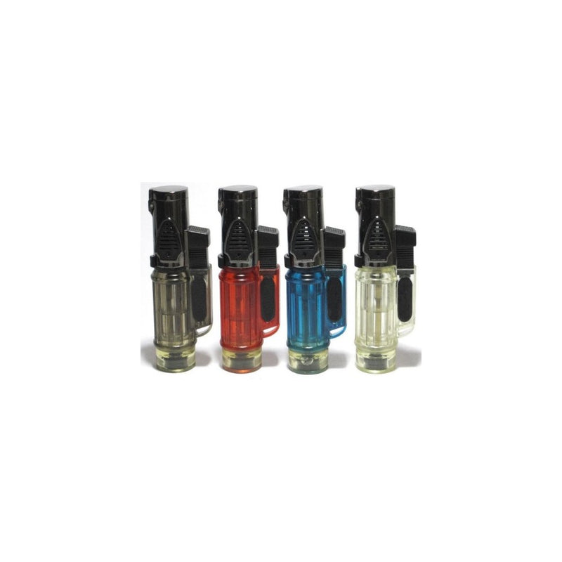Triple Torch Refillable Cigar Lighter Wind Resistant & Flame Lock (4) by Mega Lighter