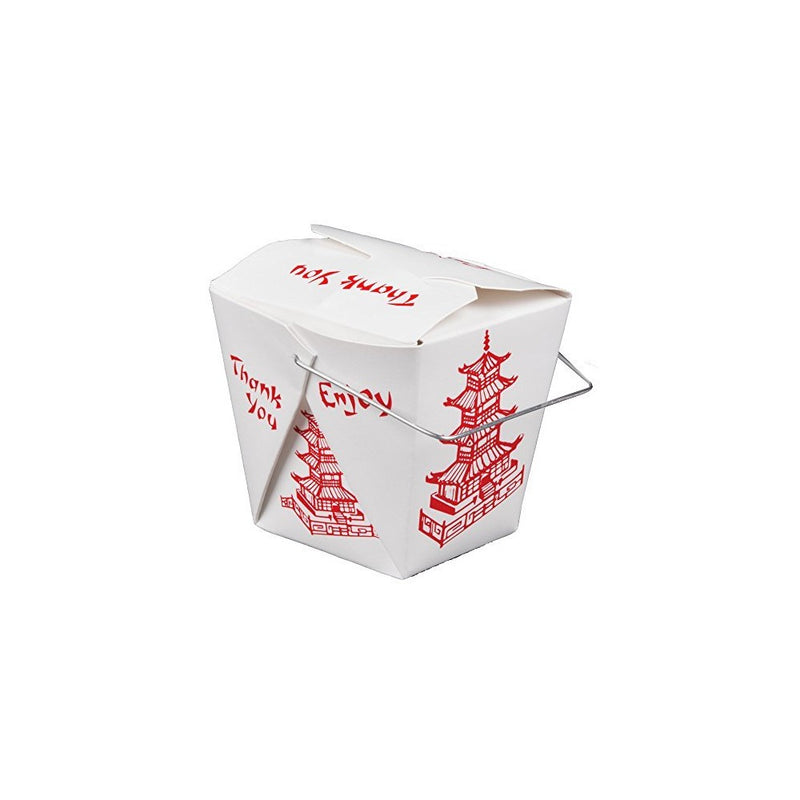 Pack of 15 Chinese Take Out Boxes PAGODA 32 oz / Quart Size Party Favor and Food Pail