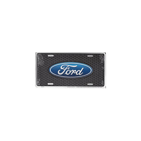 Ford Oval On Honeycomb Metal License Plate