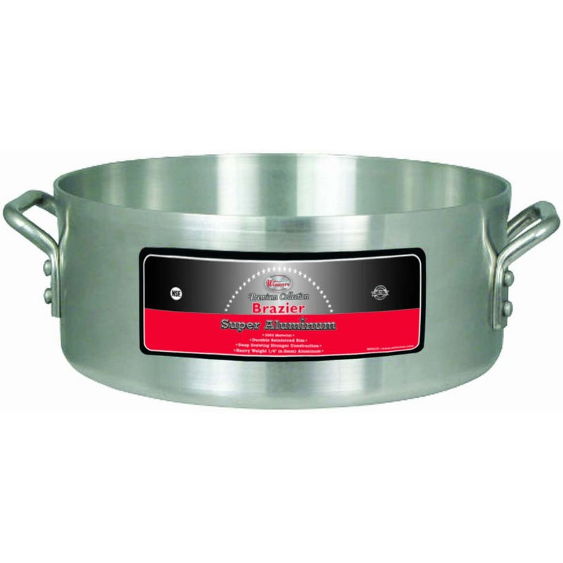 Winco USA AXHB-28 Super Aluminum Braizer, Extra Heavy Weight, 28 Quart, Aluminum