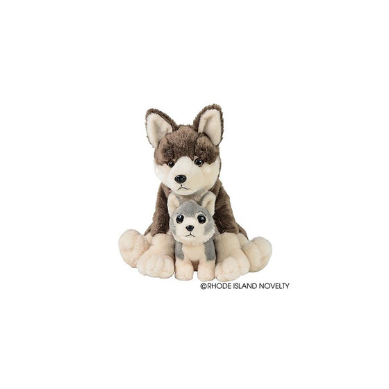 Adventure Planet Birth of Life Wolf with Baby Plush Toy 12" H