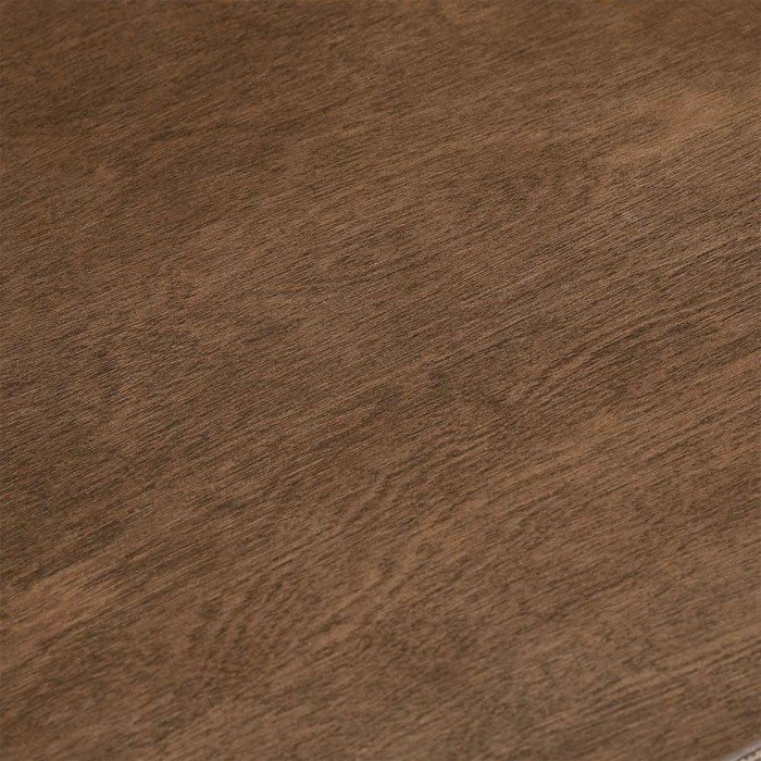 Rectangular Wooden Coffee Table with Open Bottom Shelf, Dark Walnut Brown