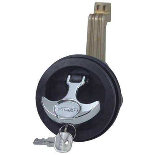 Perko 1091DP1BLK Black Round Marine Flush Mount Lock