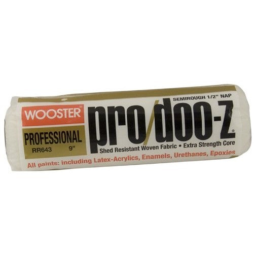 Wooster Brush RR643-9 Pro/Doo-Z Roller Cover 1/2-Inch Nap, 9-Inch