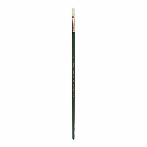 Silver Brush 1027-2 Grand Prix Premier Long Handle Hog Bristle Brush, Extra Long Filbert, Size 2