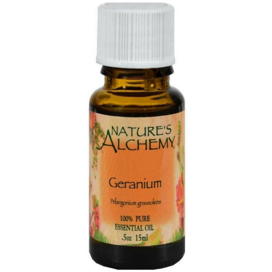 Nature's Alchemy Essential Oil, Geranium (Pelargonium Graveolens), 0.5 oz (15 ml)