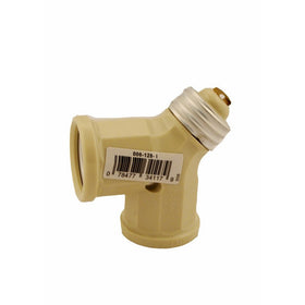 Leviton 128-I 15-Amp 660-Watt Twin Light-Socket Adapter, Ivory