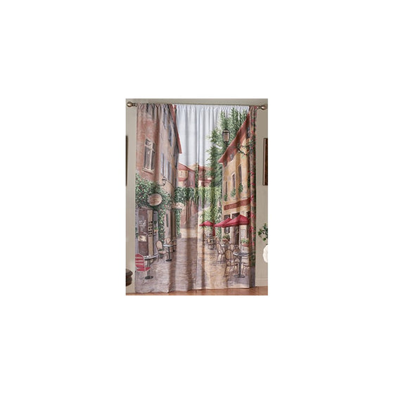 Saturday Knight European Cafe Window Art Panel, 72 by 84-Inch