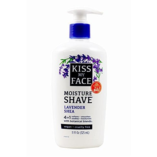 Kiss My Face Moisture Shave 11 Ounce Lavender & Shea Pump (325ml) (2 Pack)
