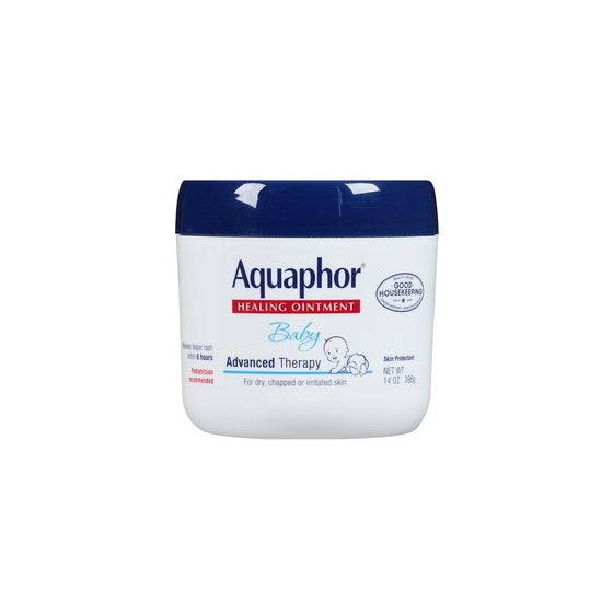 Aquaphor Baby Healing Ointment Advanced Therapy Skin Protectant, 14 Ounce, Pack of 2