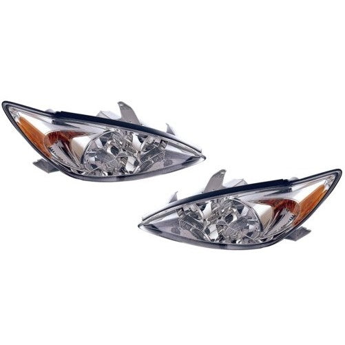 Toyota Camry (LE, XLE) Replacement Headlight Assembly (Chrome) - 1-Pair
