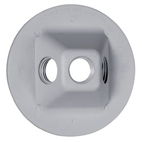 Hubbell-Bell PLV330GY Round Hole Weatherproof Nonmetallic Lampholder Cover, Gray