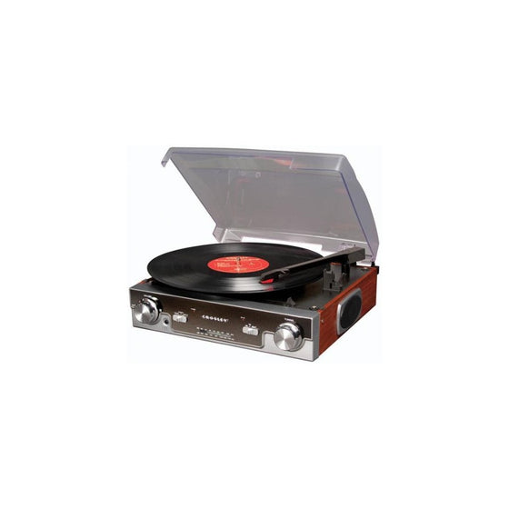 Crosley CR6005A-MA Tech Turntable with AM/FM Radio and Portable Audio Ready (Mahogany)