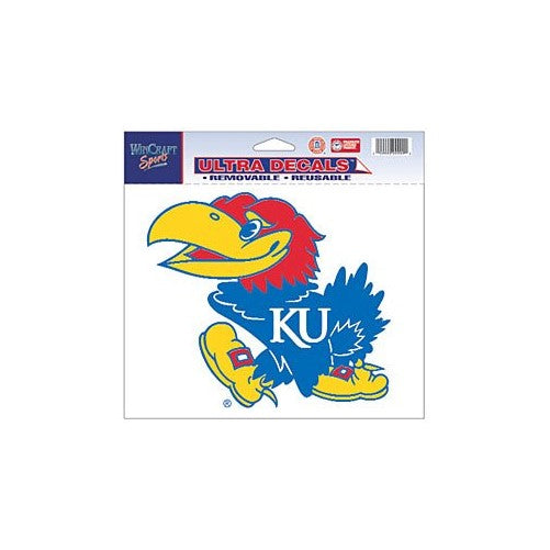 NCAA University of Kansas Multi-Use Colored Decal, 5" x 6"