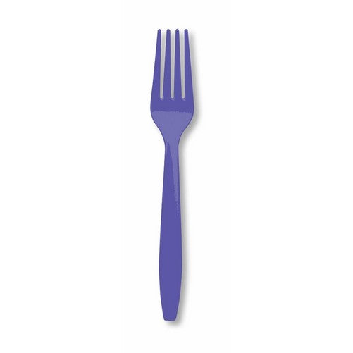 Creative Converting Touch of Color Premium 24 Count Plastic Forks, Purple
