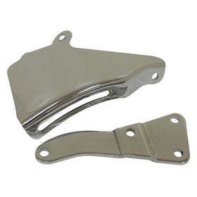 CHEVY BIG BLOCK OEM STYLE ALTERNATOR BRACKET TOP & BOTTOM (LWP) - CHROME