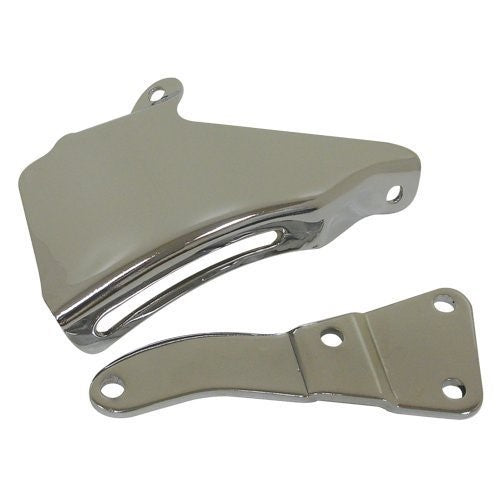 CHEVY BIG BLOCK OEM STYLE ALTERNATOR BRACKET TOP & BOTTOM (LWP) - CHROME