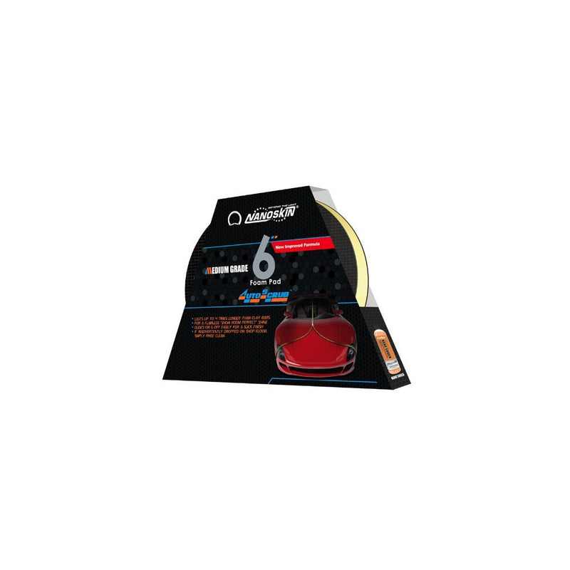 Nanoskin (AS-003) AutoScrub 6" Medium Grade Foam Pad for DA Polisher