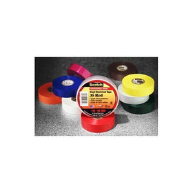 3M Scotch 35 Color Coding Electrical Tape, 0 to 105 Degree C, 1250mV Dielectric Strength, 66' Length x 3/4" Width, Brown