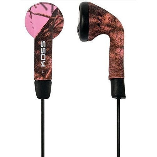 Koss 183046 Traditional Mossy Oak Stereophone Earbuds (Pink)