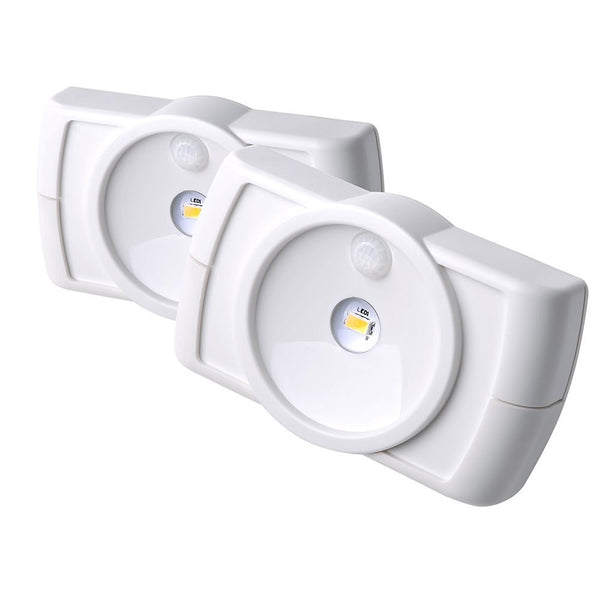 Mr. Beams MB852 Indoor Wireless Slim LED Light with Motion Sensor Features, White, 2-Pack