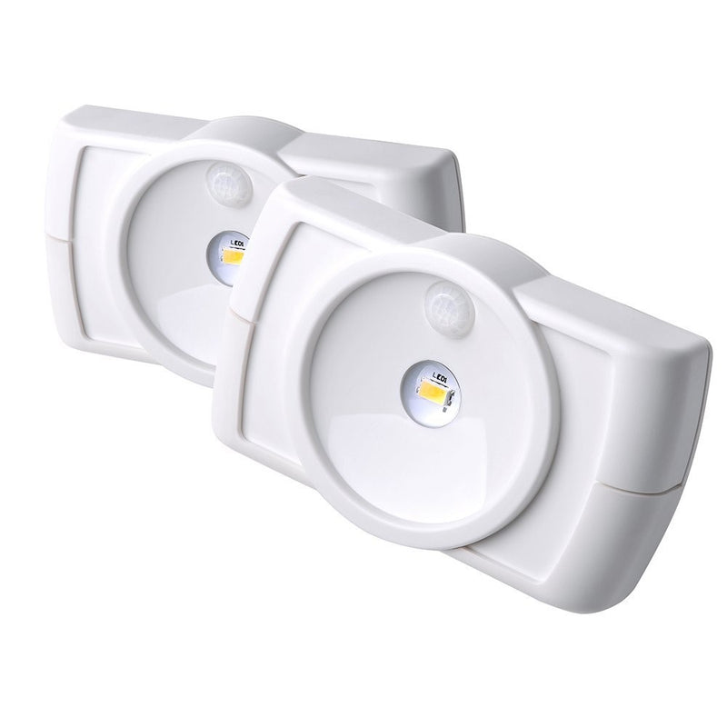 Mr. Beams MB852 Indoor Wireless Slim LED Light with Motion Sensor Features, White, 2-Pack