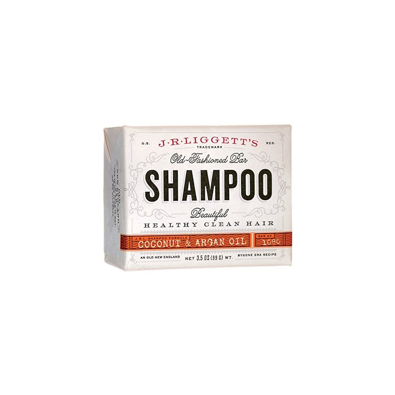 J.R. Liggett Bar Shampoo, Virgin Coconut Aragan Oil, 3.5 oz.