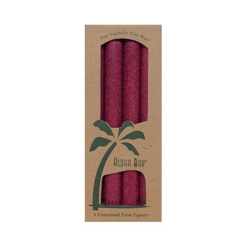 Aloha Bay TAPER CANDLE,9IN,BURGUNDY