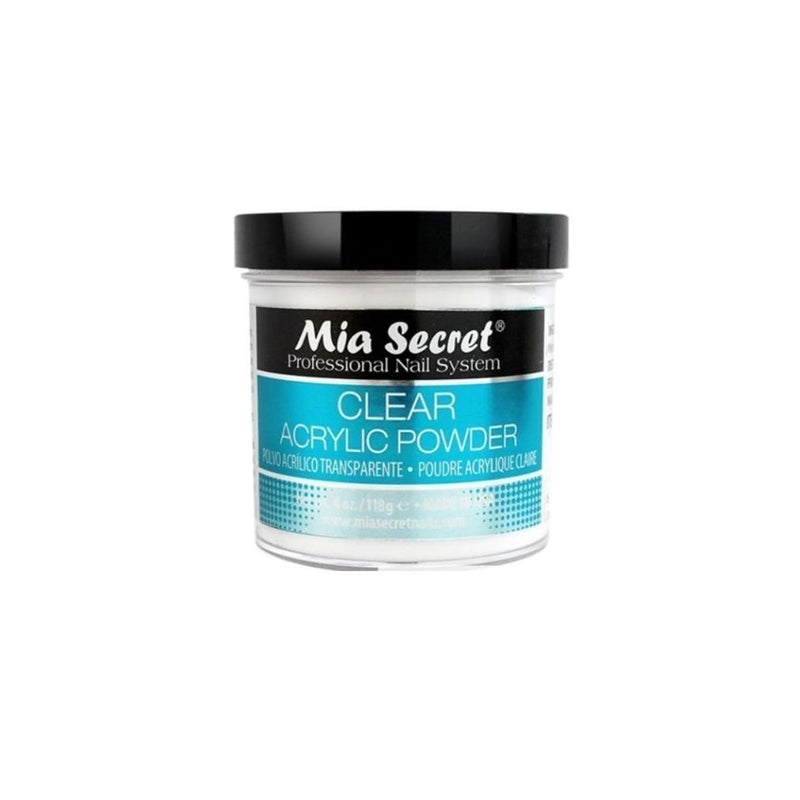 Mia Secret Professional Acrylic Nail System Clear Acrylic Powder, 4 oz.