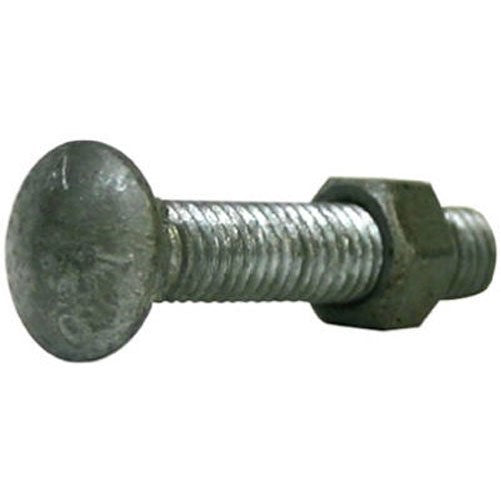 midwest air technologies 328503b 10 Pack, 3/8" x 2", Galvanized Carriage Bolt With Nut,