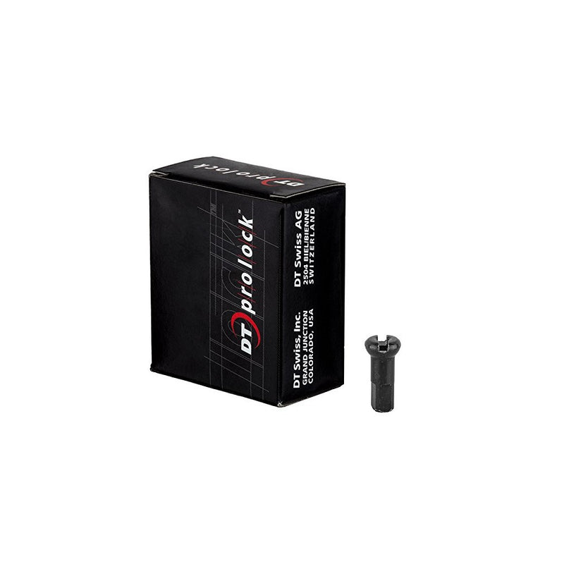 DT Swiss Pro Lock Pro Head 2.0 x 12mm Black Brass Nipple, Box of 100