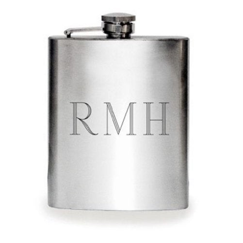1 X Personalized 6oz Stainless Steel Flask - Free Engraving